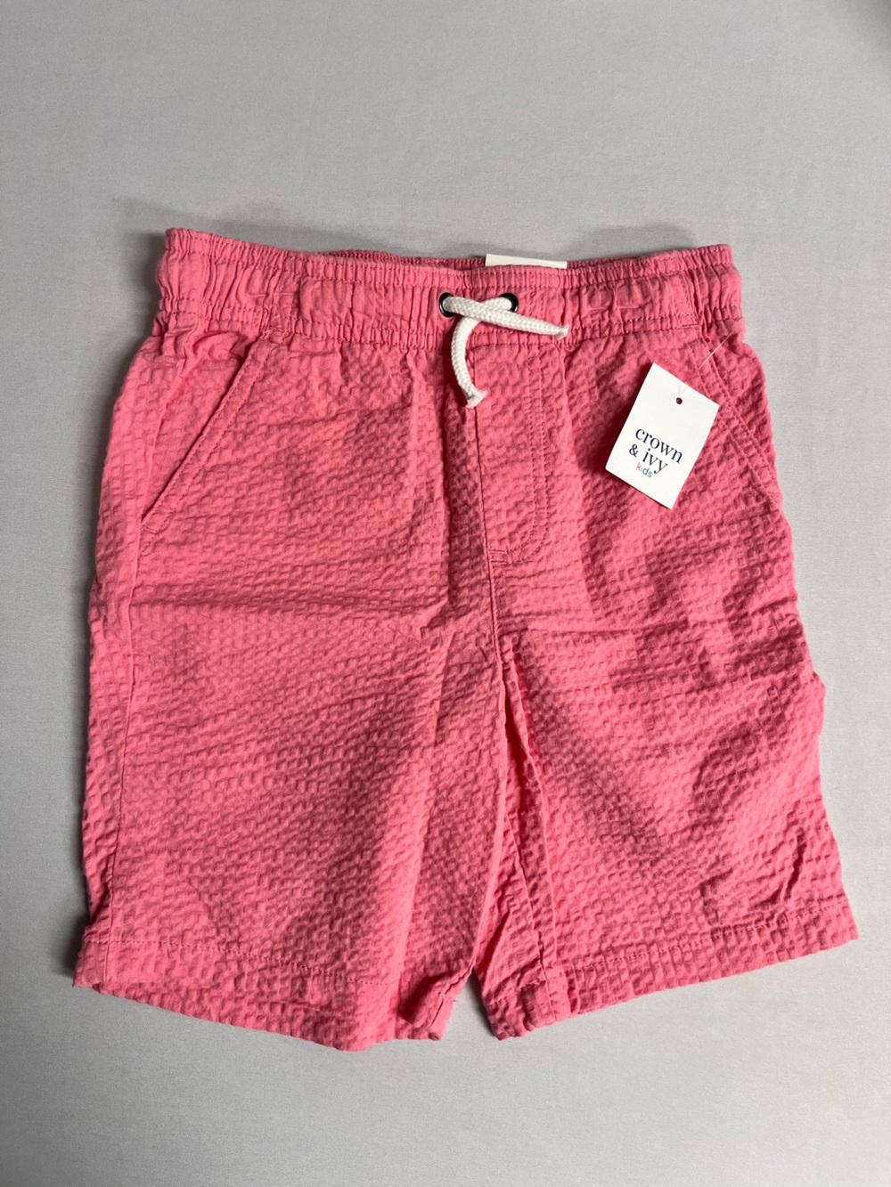 Brand New-Crown&Ivy Boys' Casual Coral Textured Shorts